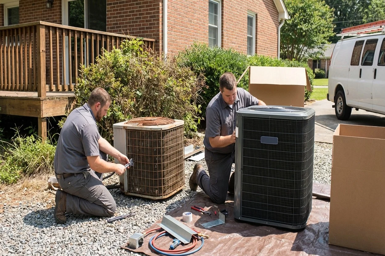 New AC system installation