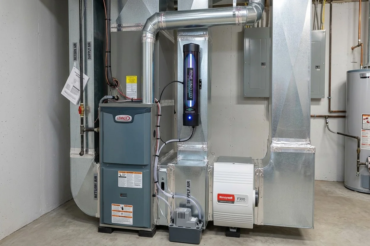 Whole home air purifier installation