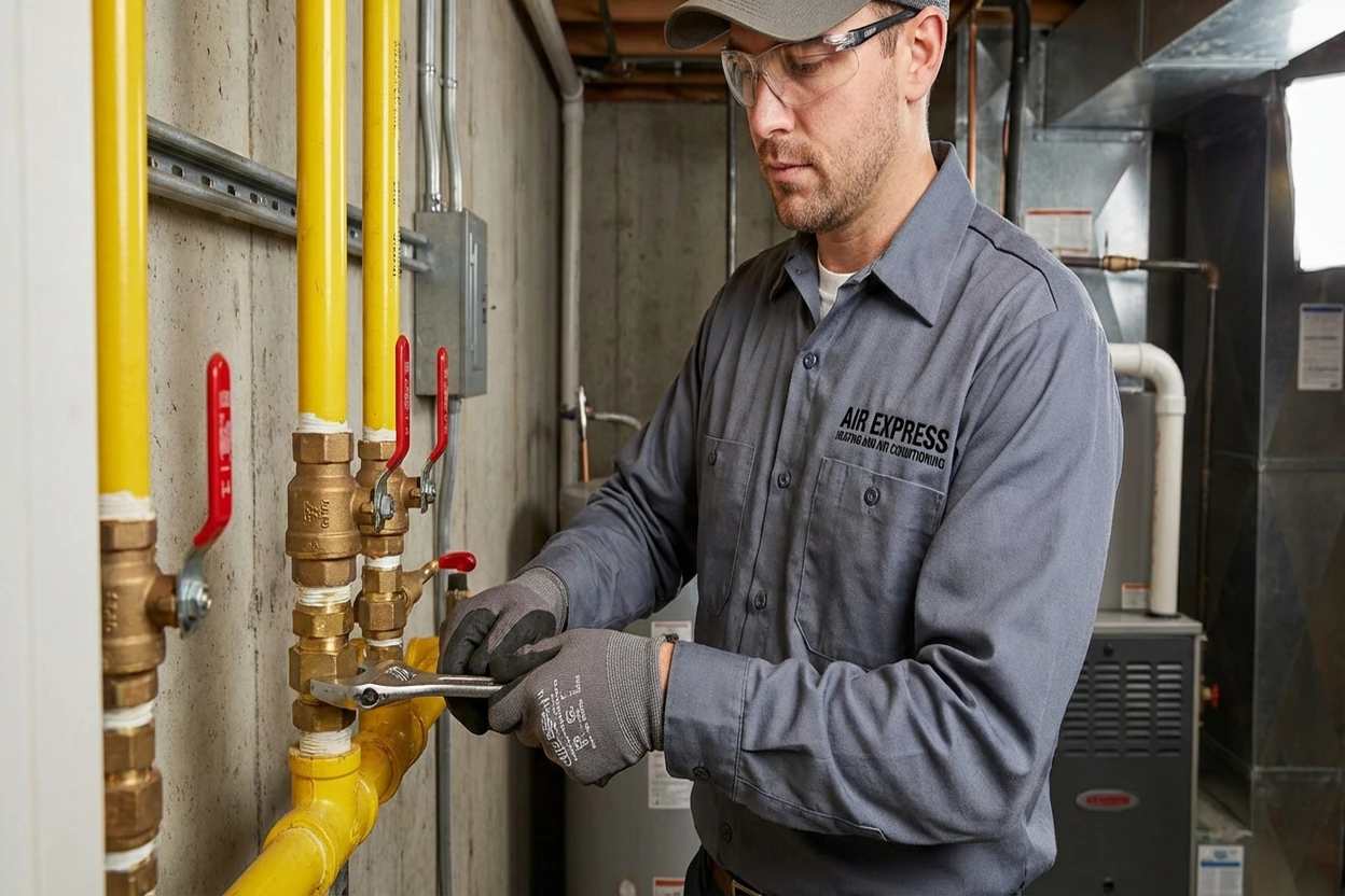 Professional gas line installation