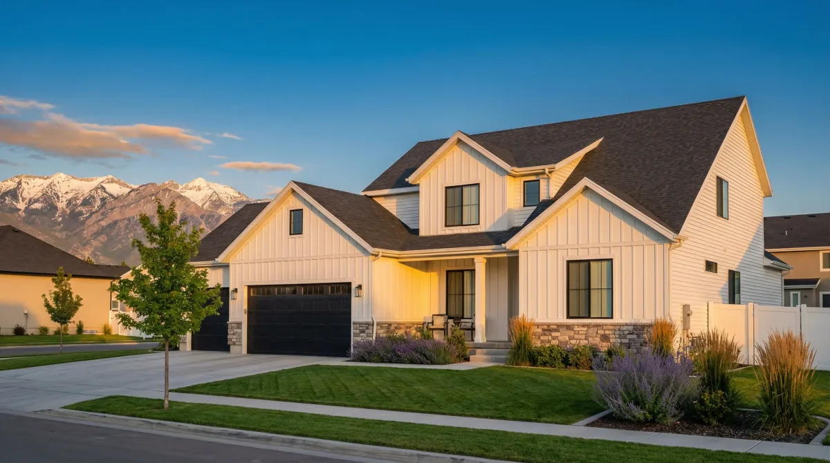 Residential home with HVAC service