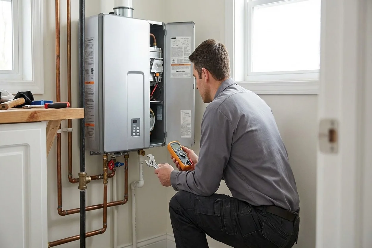 Water heater installation service